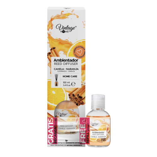 Ambientador Mikado 100ml+50ml - Canela/Laranja